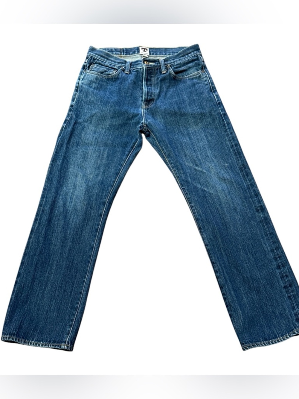 Tellason Men’s Ankara Straight Leg z Medium Wash Blue Size 31 x 29 - Picture 9 of 12